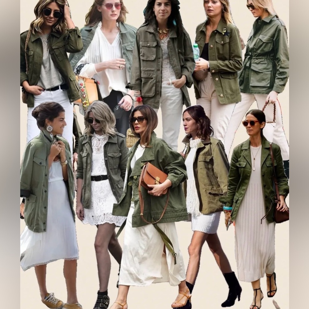 Women’s Olive Utility Canvas Jacket Size S 100% Cotton - Picture 8 of 10